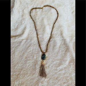 Beaded Necklace With Stone